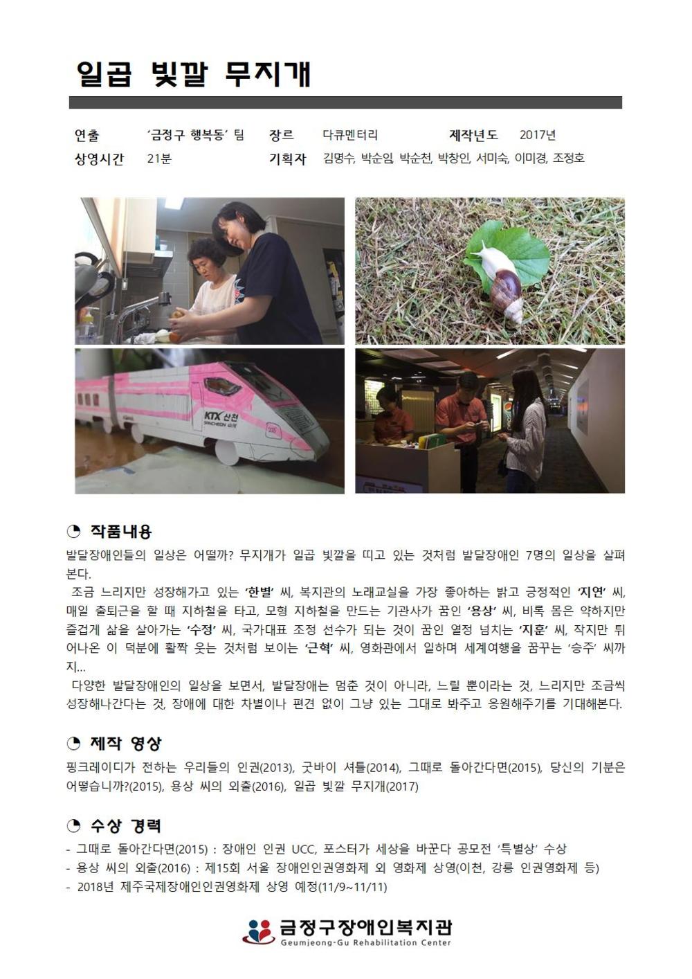 장애인식개선 미디어 제작단 프로그램 ‘금정구 행복동-2’ 미디어 택배(영화 상영) 신청 안내